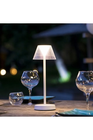 2 lampade da tavolo LED Beverly - 6 W - Bianco - 5 h di autonomia - Classe F