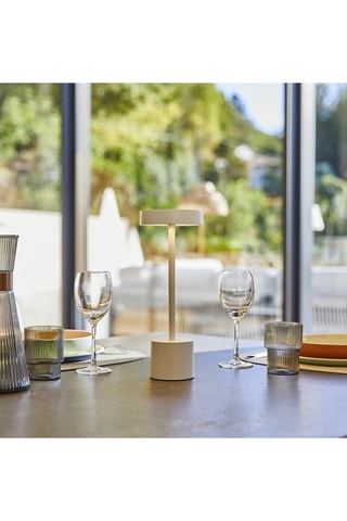 Lampada da tavolo senza fili LED ricaricabile Roby - Bianco