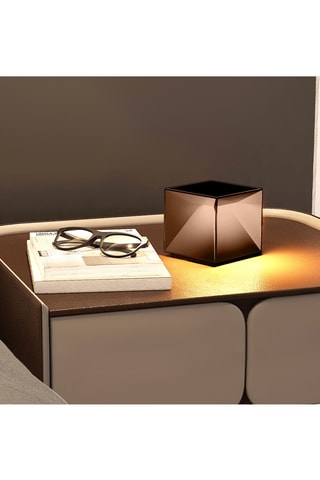 Lampada da tavolo LED senza cavo Cubox Mini - Marrone - 2 W