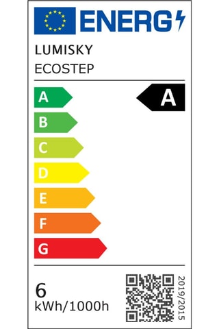 Applique LED Ecostep - 2,2 W - Nero - 15 h di autonomia - Classe A