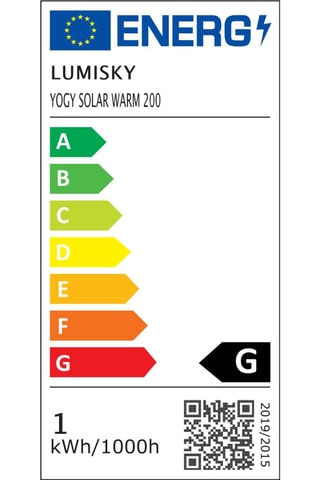2 luci LED Yogy - 0,6 W - Nero - 8 h di autonomia - Classe G