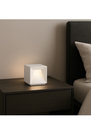Lampada da tavolo LED senza cavo Cubox - Bianco - 2 W