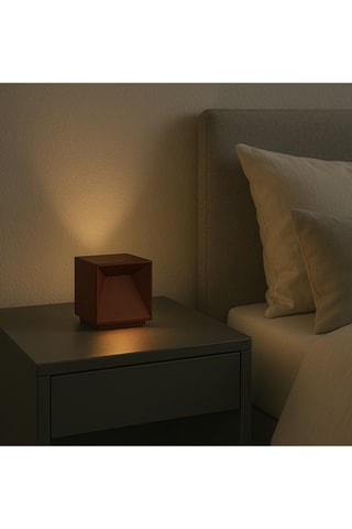 Lampada da tavolo LED senza cavo Cubox - Rosso mattone - 2 W