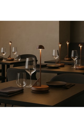 Lampada da tavolo LED senza cavo Lume - Rosso mattone - 2 W