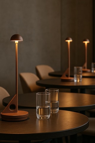 Lampada da tavolo LED senza cavo Lume - Rosso mattone - 2 W