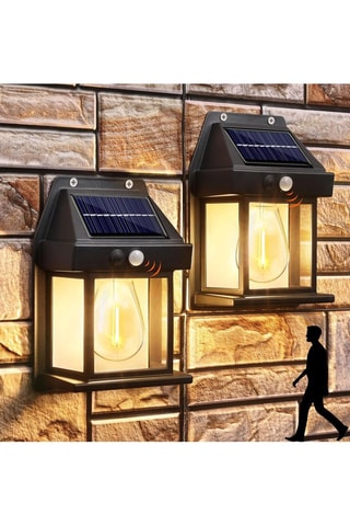 4 applique LED da esterno Sunflare - Nero