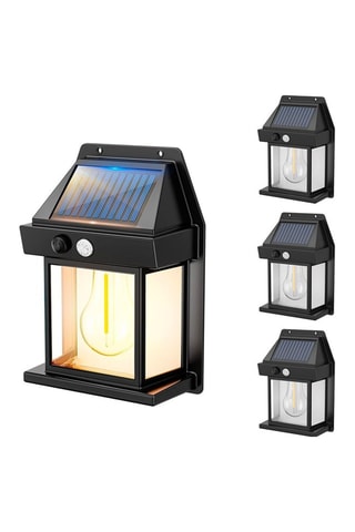4 applique LED da esterno Sunflare - Nero