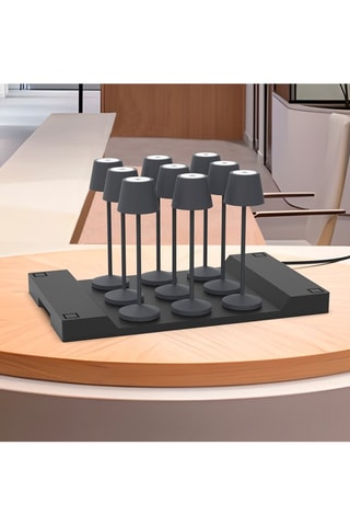 9 lampade da tavolo LED Emily - Grigio scuro - 1,8 W