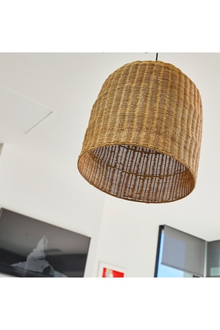Lampadario da interno in fibra di palma con presa elettrica Giacomo Outdoor Cable - 45 cm