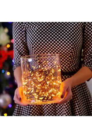 Decorazione solare 10 LED Party Clear - Bianco caldo - 1 W