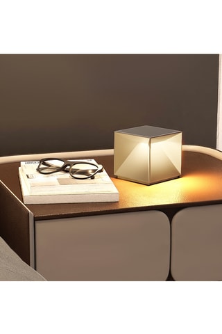 Lampada da tavolo LED senza cavo Cubox Mini - Beige - 2 W