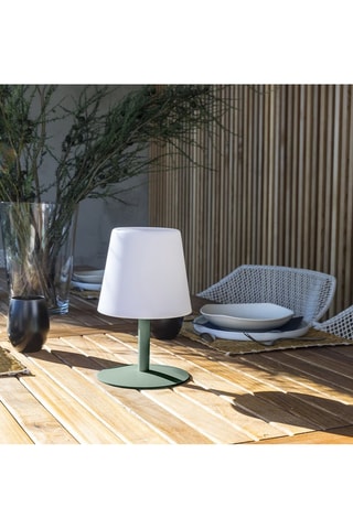 Lampada da tavolo senza fili LED ricaricabile Standby - Verde e bianco