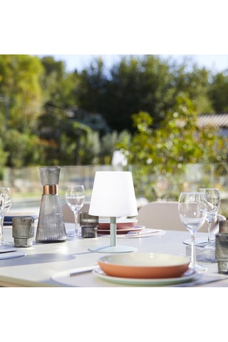 Lampada da tavolo senza fili LED ricaricabile Standby - Verde e bianco