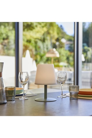 Lampada da tavolo senza fili LED ricaricabile Standby - Verde e bianco