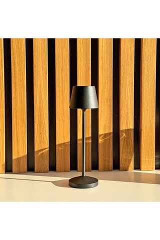 9 Lampade da tavolo EMILY Nero + base di ricarica