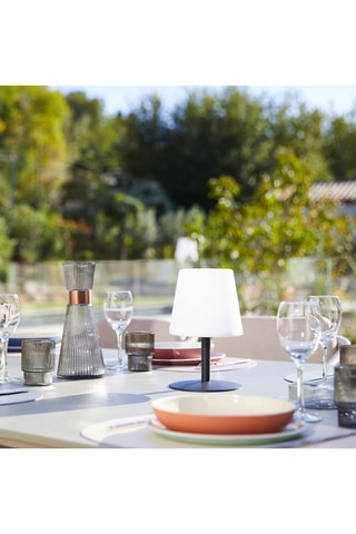 Lampada da tavolo LED senza fili Standy Emily - Bianco e nero - 1 W