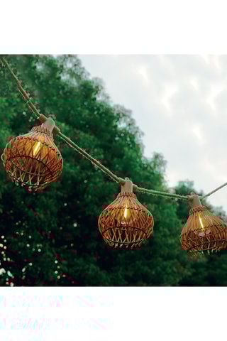 Decorazione ibrida LED in rattan Rotilia - Bianco caldo