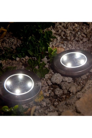 8 faretti solari LED Decky - Nero