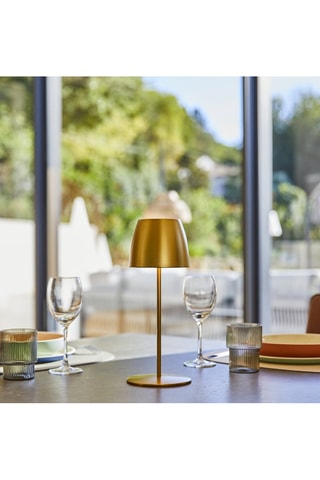 Lampada da tavolo senza fili LED ricaricabile Orlum - Dorato