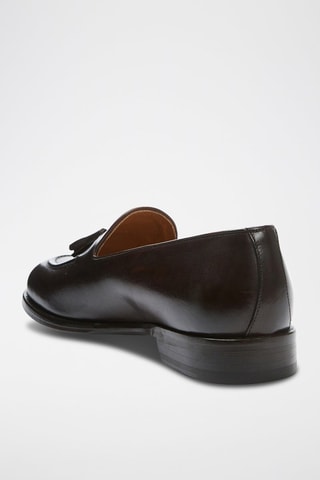Mocassins de couro Tassel - Castanho-escuro - Castanho