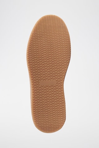 Sapatilhas regular em couro - Castanho-escuro - Castanho-escuro