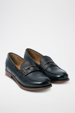 Mocassins em couro - Preto - Preto