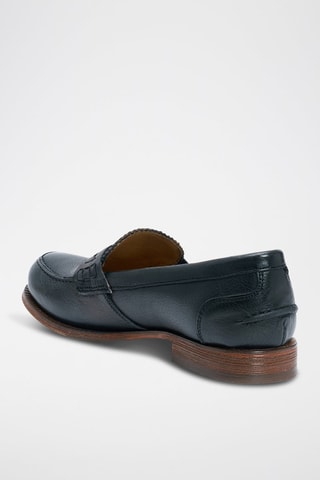 Mocassins em couro - Preto - Preto