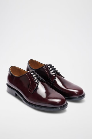 Derbies de couro envernizado Mckay - Bordô - Bordô
