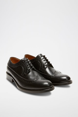 Derbies em couro Regular - Preto - Preto