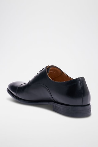 Richelieus em couro Oxford - Preto - Preto
