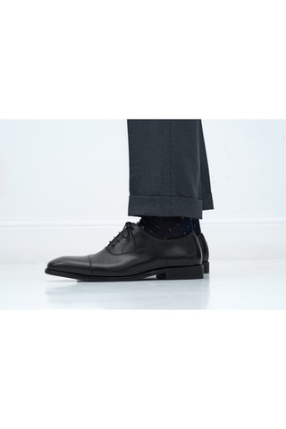 Richelieus em couro Oxford - Preto - Preto