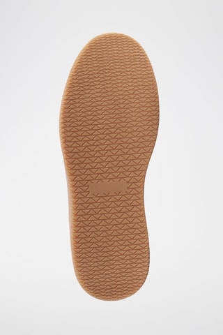 Sapatilhas regular em couro - Preto - Preto