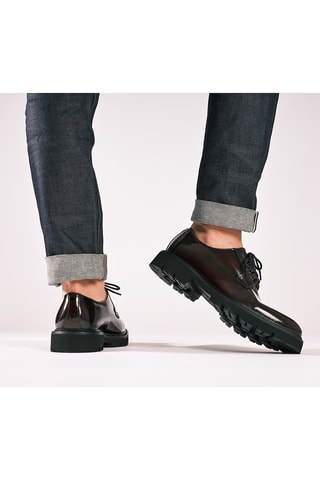 Derbies de couro envernizado Clement - Bordô - Bordô