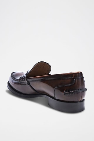 Mocassins de couro envernizado Penny - Castanho - Castanho