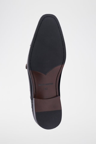 Derbies de fivela de couro Monk - Preto - Preto