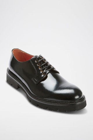 Derbies de couro envernizado Clement - Preto - Preto