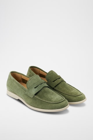 Mocassins em couro Regular - Verde