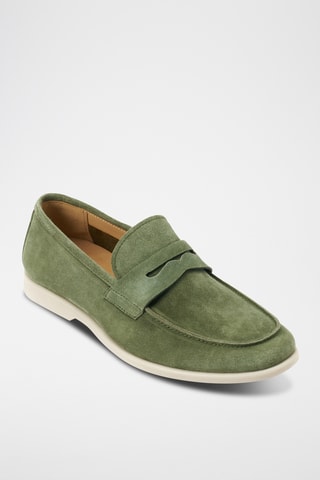 Mocassins em couro Regular - Verde