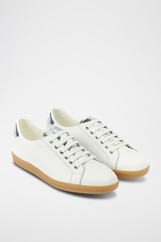 Sapatilhas em couro Regular - Branco