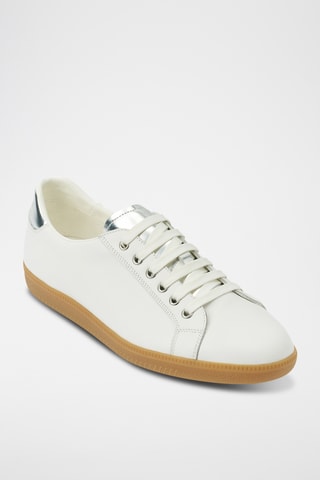 Sapatilhas em couro Regular - Branco