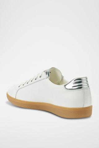 Sapatilhas em couro Regular - Branco