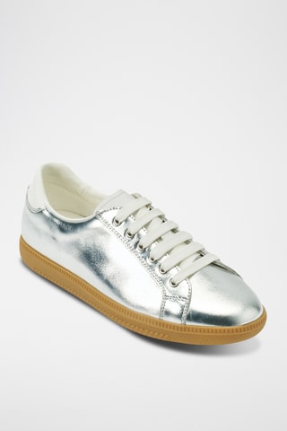 Sapatilhas em couro Regular - Branco