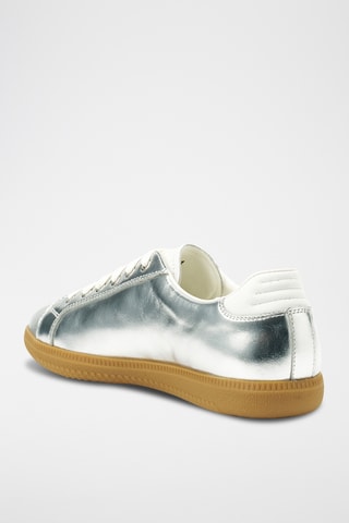 Sapatilhas em couro Regular - Branco