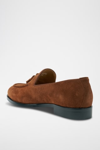 Mocassins em couro Regular - Castanho