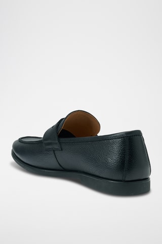 Mocassins em couro Regular - Azul-marinho