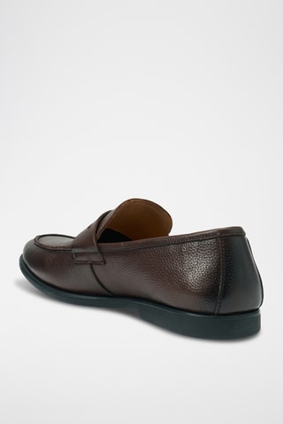 Mocassins em couro Regular - Castanho-escuro