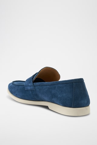 Mocassins em couro Regular - Azul-marinho