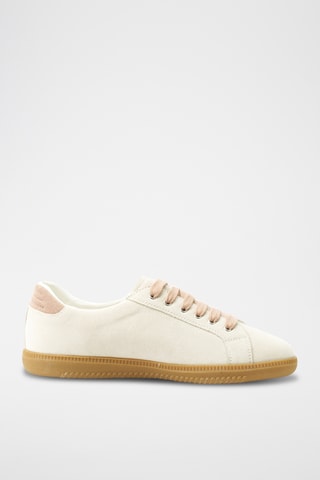 Sapatilhas em couro camurça Regular - Branco