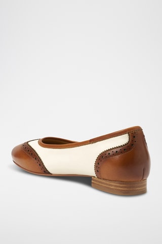 Sabrinas em couro Regular - Castanho