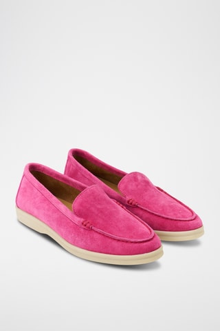 Slip-on em couro camurça Regular - Vermelho